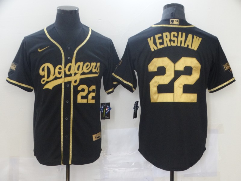 Men Los Angeles Dodgers #22 Kershaw Black Game 2021 Nike MLB Jersey